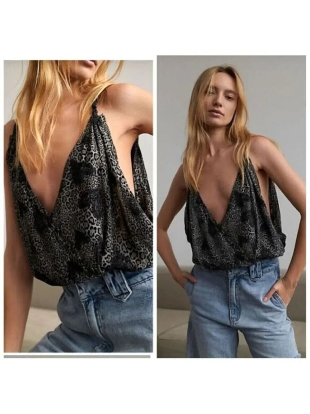 FREE People Siren Song Bodysuit in black combo